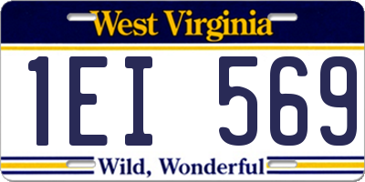 WV license plate 1EI569