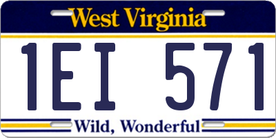 WV license plate 1EI571