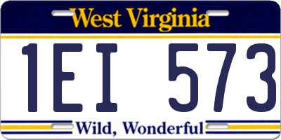 WV license plate 1EI573