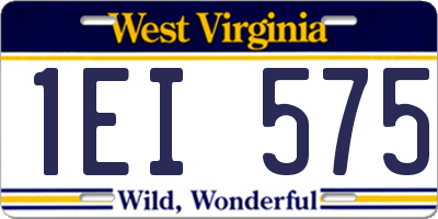 WV license plate 1EI575