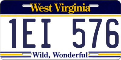 WV license plate 1EI576