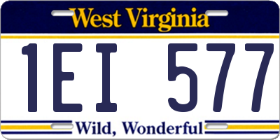 WV license plate 1EI577