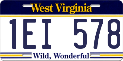 WV license plate 1EI578
