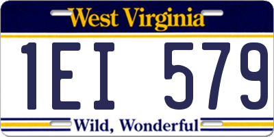 WV license plate 1EI579