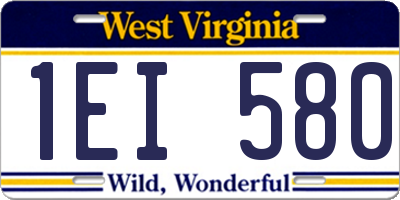 WV license plate 1EI580
