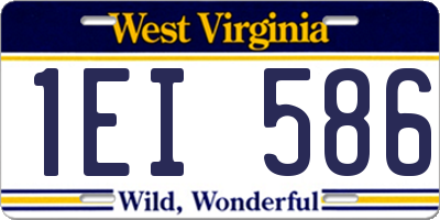 WV license plate 1EI586