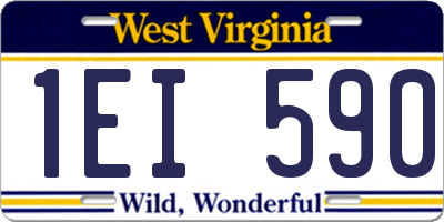WV license plate 1EI590