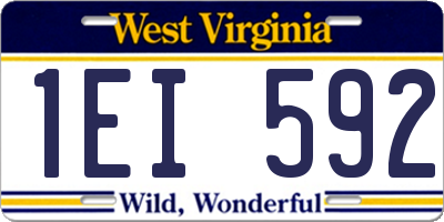 WV license plate 1EI592
