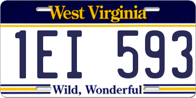 WV license plate 1EI593