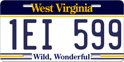 WV license plate 1EI599