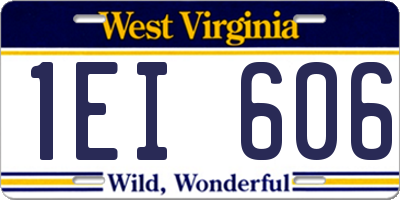 WV license plate 1EI606