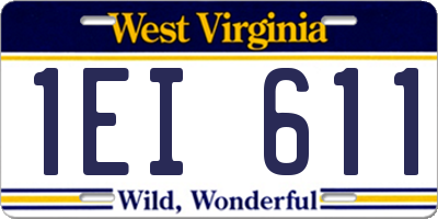 WV license plate 1EI611
