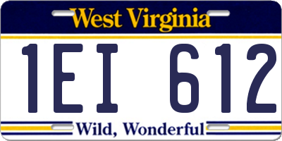 WV license plate 1EI612