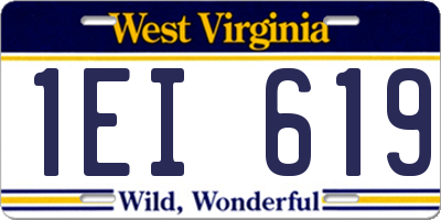 WV license plate 1EI619