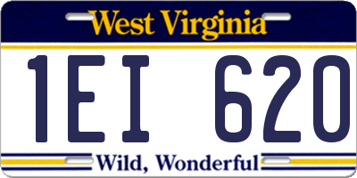 WV license plate 1EI620
