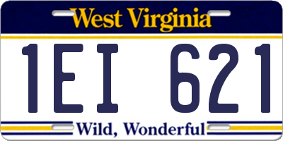 WV license plate 1EI621