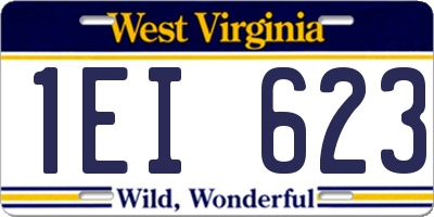 WV license plate 1EI623