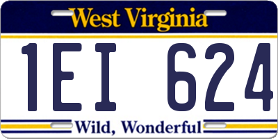 WV license plate 1EI624