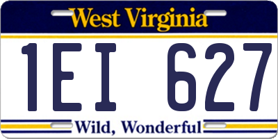 WV license plate 1EI627