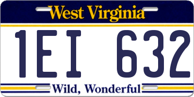 WV license plate 1EI632