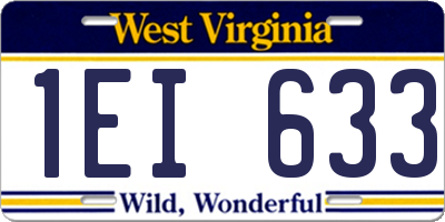 WV license plate 1EI633