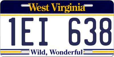 WV license plate 1EI638