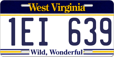 WV license plate 1EI639