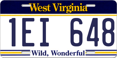 WV license plate 1EI648