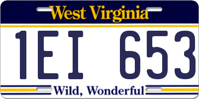 WV license plate 1EI653