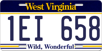 WV license plate 1EI658
