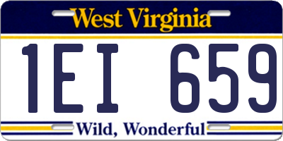 WV license plate 1EI659