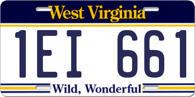 WV license plate 1EI661