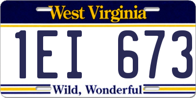 WV license plate 1EI673