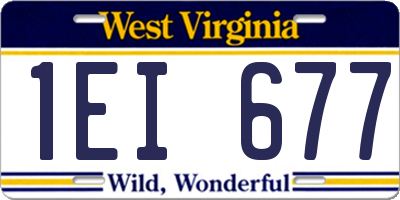 WV license plate 1EI677