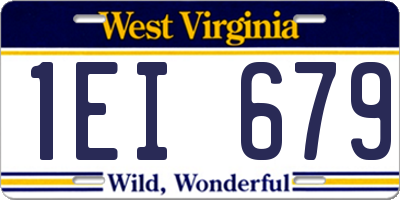WV license plate 1EI679