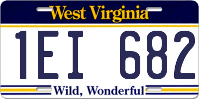 WV license plate 1EI682