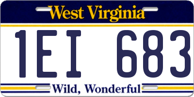 WV license plate 1EI683
