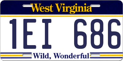 WV license plate 1EI686