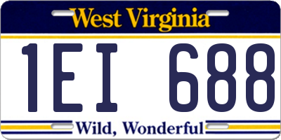WV license plate 1EI688