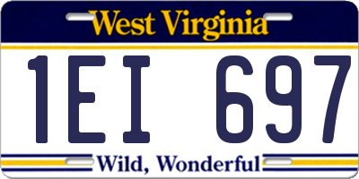 WV license plate 1EI697