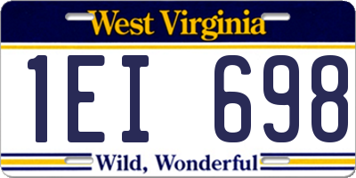 WV license plate 1EI698