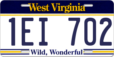 WV license plate 1EI702