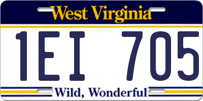 WV license plate 1EI705