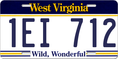 WV license plate 1EI712