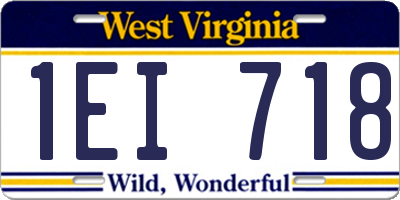 WV license plate 1EI718