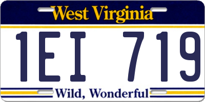WV license plate 1EI719