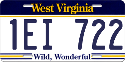 WV license plate 1EI722