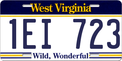 WV license plate 1EI723
