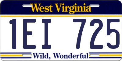 WV license plate 1EI725