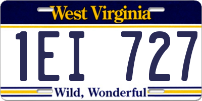 WV license plate 1EI727